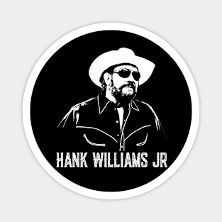 Hank Williams Jr Classic Vintage Magnet